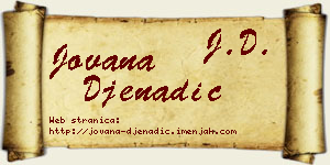 Jovana Đenadić vizit kartica